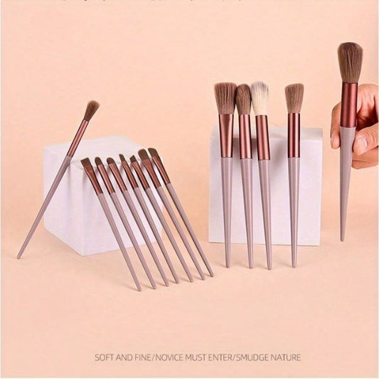 13pcs Makeup Brush Set – Soft & Fluffy Professional Beauty Kit with Foundation, Powder, Eyeshadow, Kabuki Brushes & Sponge