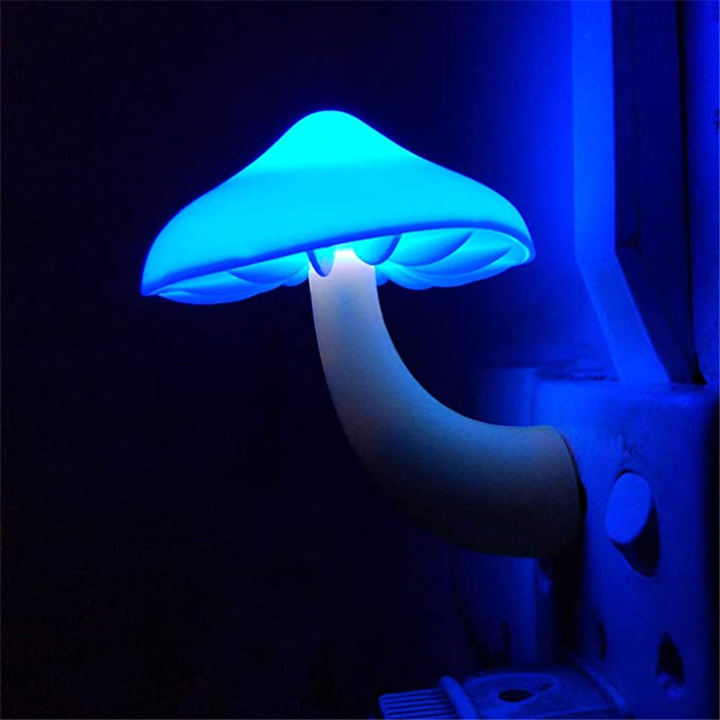 LED Mushroom Night Light – Plug-in Sensor Lamp for Home & Bedroom