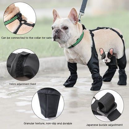 Waterproof Dog Shoes – Adjustable Breathable Pet Boots for Outdoor Walking