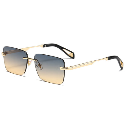 Frameless Square Sunglasses – Retro Men & Women Shades