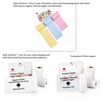 Portable Mini Thermal Label & Photo Printer | Bluetooth-Compatible | Price Tag & Student Study Aid Printer