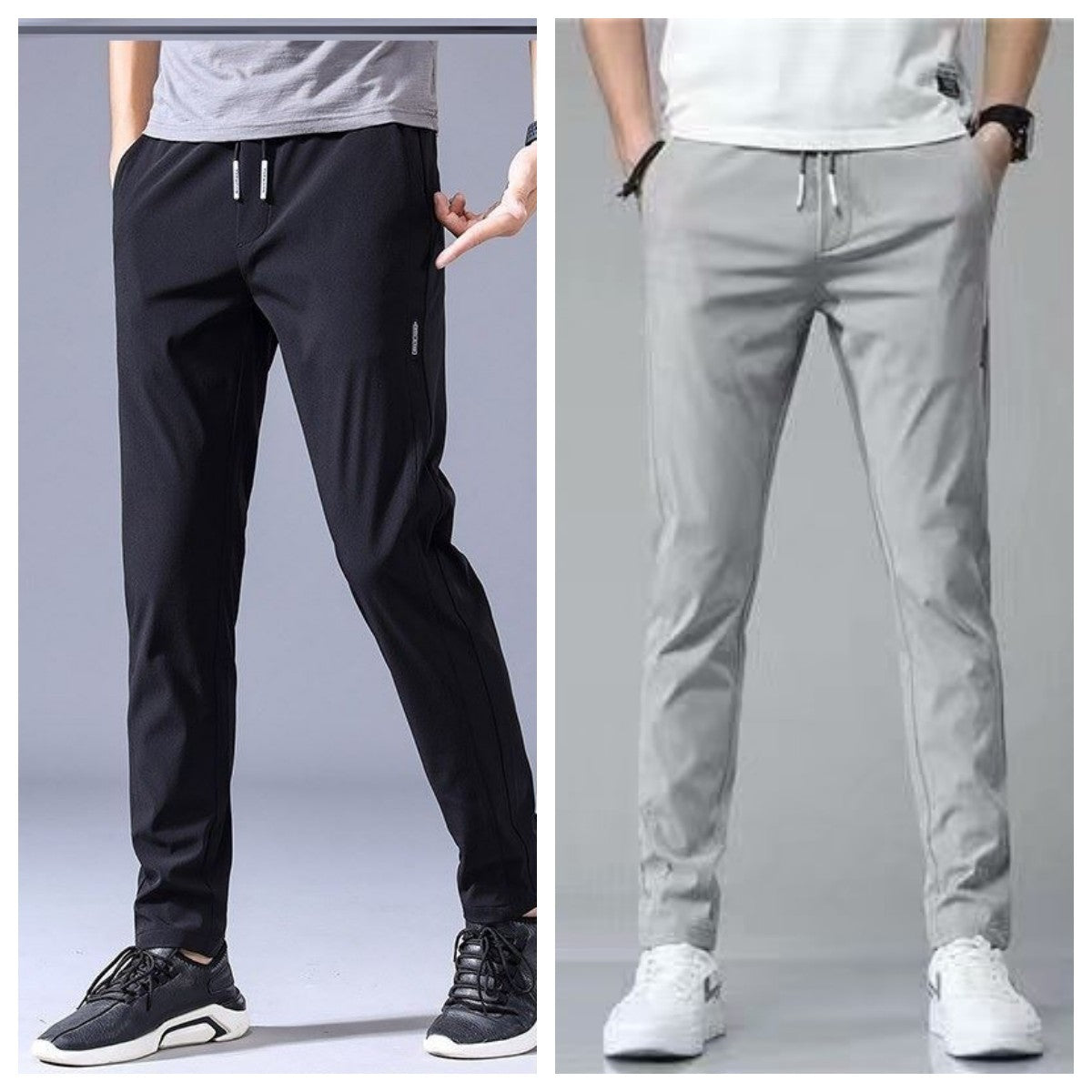 Men’s Drawstring Casual Pants – Loose Fit