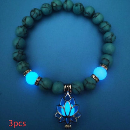 Luminous Lotus Natural Stone Healing Bracelet
