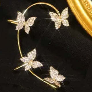 Butterfly Ear Clip and Hook Earrings – Women’s Fashion Jewelry