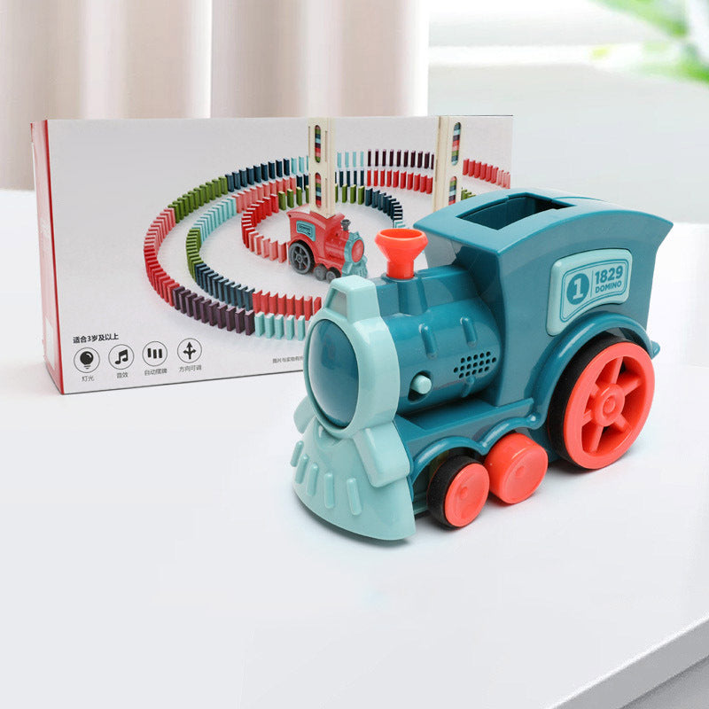 Automatic Domino Train Toy – Electric Block-Laying Puzzle Car