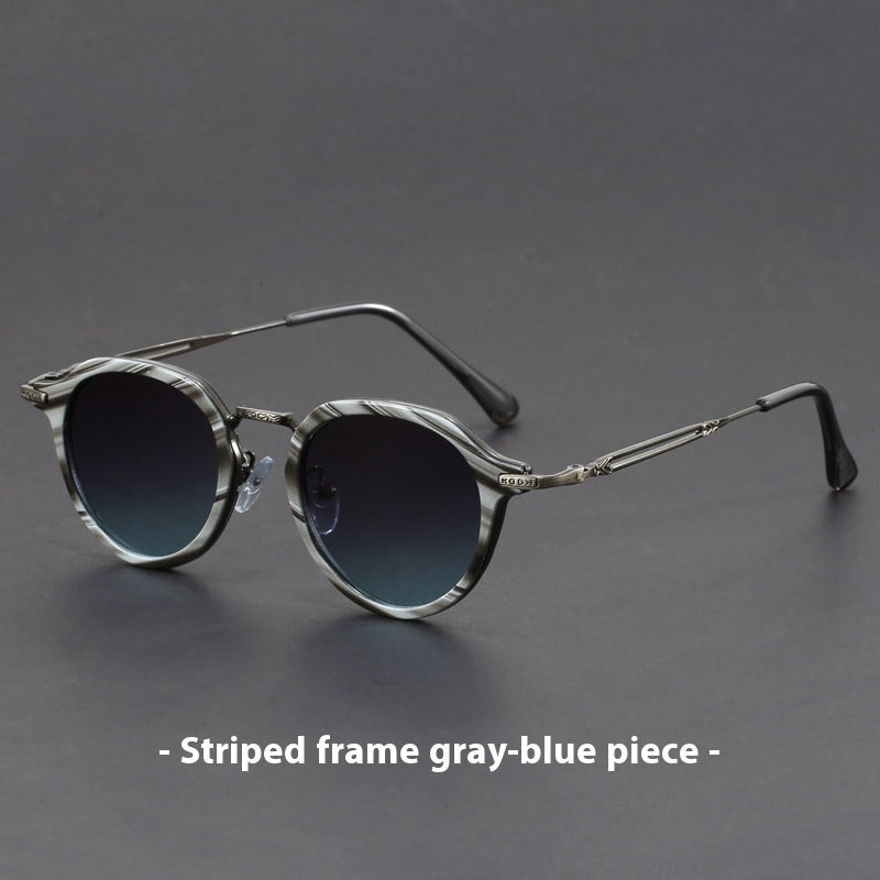 Metal Circle Frame Sunglasses UV Men And Women Sun Glasses