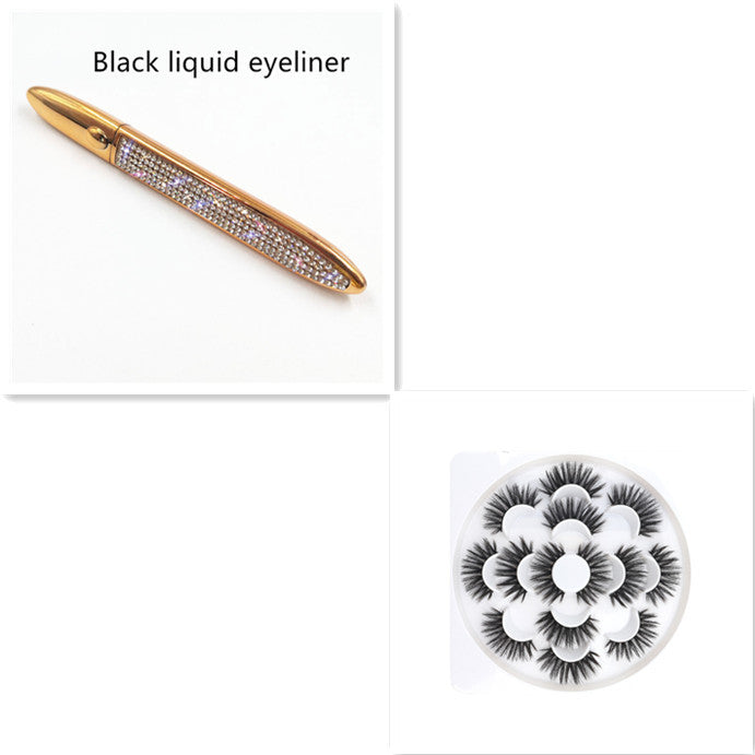 Self-Adhesive False Eyelashes with Multicolor Eyeliner – No Glue Needed