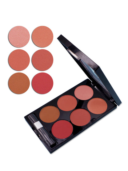 "Multi-Color Six Shade Blush Palette Face Makeup"