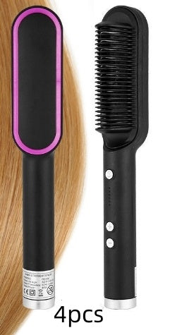 2-in-1 Hair Straightener & Curling Hot Comb – Electric Hair Brush