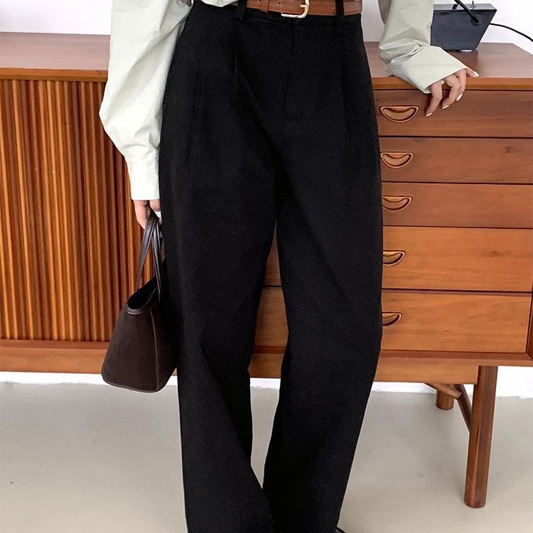 French Retro High Waist Casual Pants