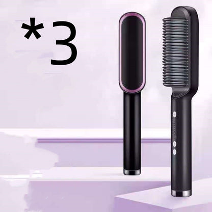 2-in-1 Hair Straightener & Curling Hot Comb – Electric Hair Brush