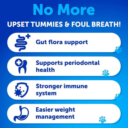 No Poo Chews for Dogs – Coprophagia Deterrent Treats with Probiotics & Enzymes, Immune & Digestive Support for Puppies & Dogs