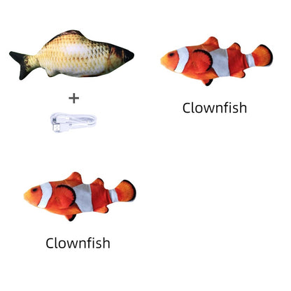 Electric Jumping Fish Cat Toy (Without Catnip) – Realistic Simulation Plush Pet Toy
