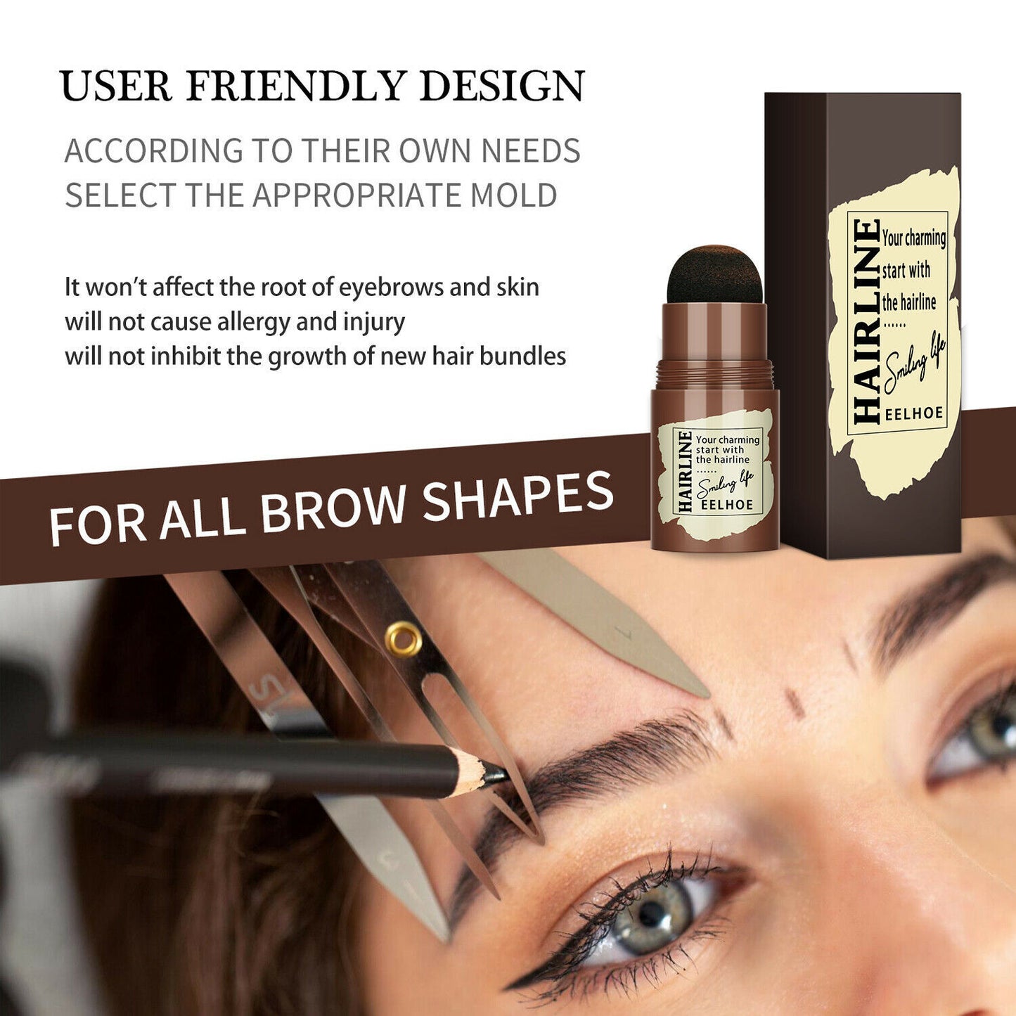 Eyebrow Stamp & 24PC Stencil Kit