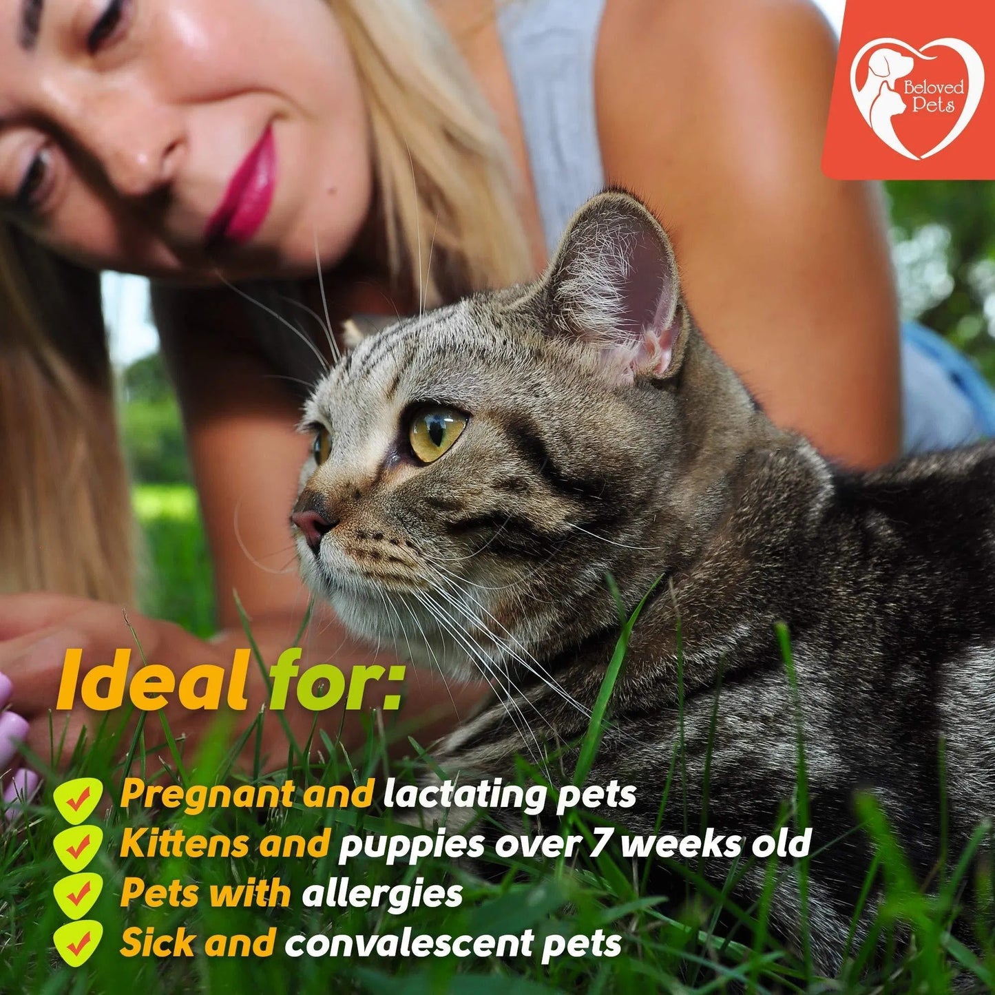 Natural Flea & Tick Prevention for Dogs, Cats & Rabbits – Topical Pest Control & Mosquito Repellent, 3 Drops for Small & Large Pets