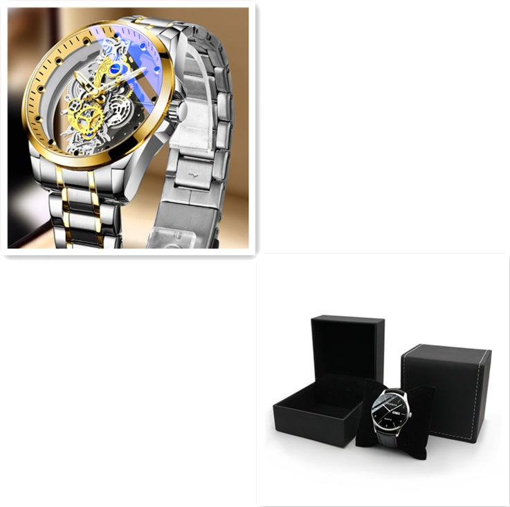 Luxury Skeleton Automatic Quartz Men’s Watch