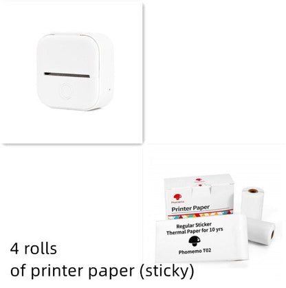 Portable Mini Thermal Label & Photo Printer | Bluetooth-Compatible | Price Tag & Student Study Aid Printer