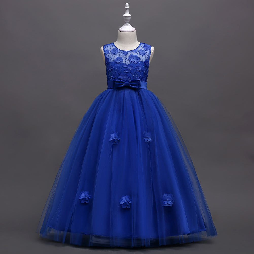 Girls Mesh Wedding & Evening Gown Dress