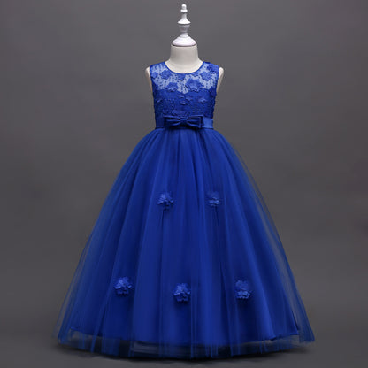 Girls Mesh Wedding & Evening Gown Dress