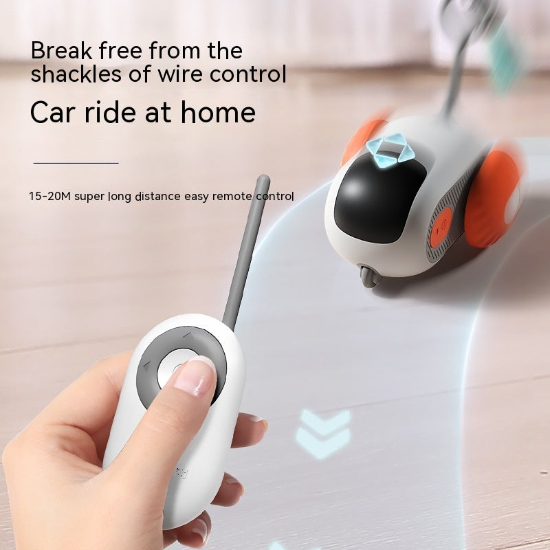 Remote Control Interactive Cat Car Toy – USB Rechargeable Smart Automatic Chasing Pet Toy