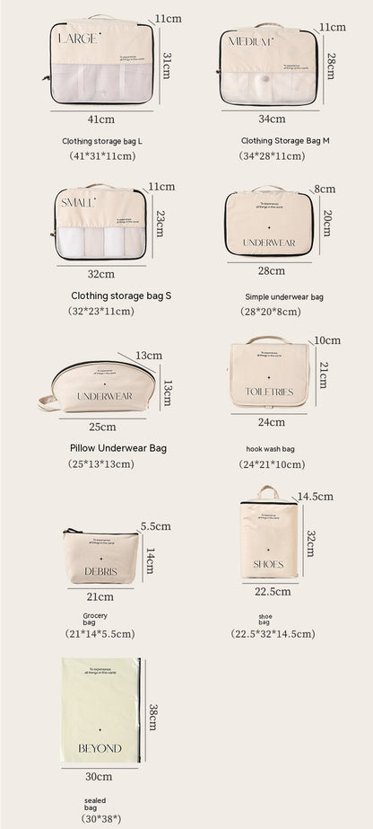 Travel Packing Storage Bag Set – Luggage Organizer Cubes
