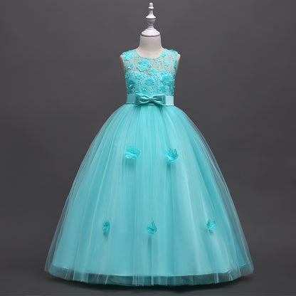 Girls Mesh Wedding & Evening Gown Dress
