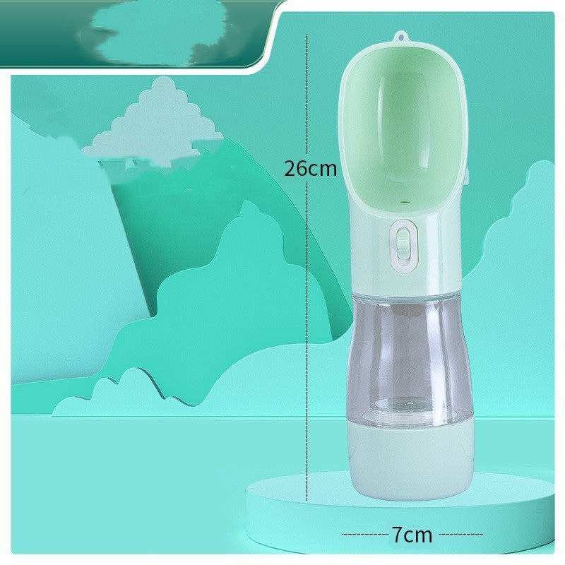 Portable Dog Water Bottle Feeder – Travel Pet Drinking & Food Bowl for Outdoor Use