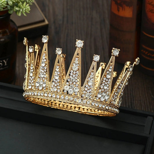 Alloy Hollow Diamond Bridal Crown
