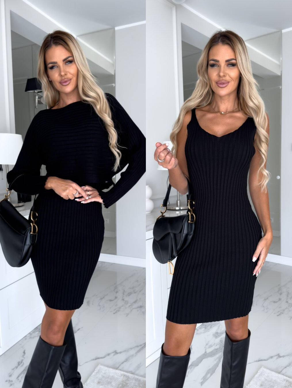 Women’s 2-Piece Stripe Top & Suspender Skirt Set