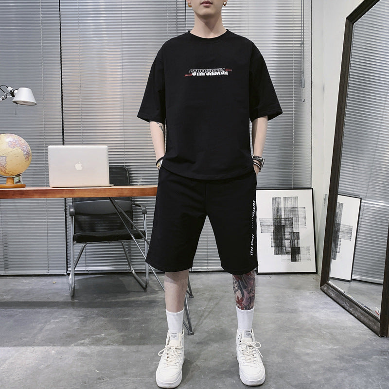 Men’s Summer Sportswear Set – Casual T-Shirt & Shorts Suit