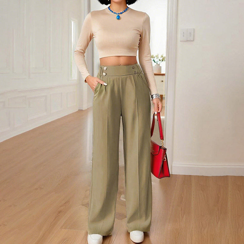 Women’s Wide Leg Pants – High Waist