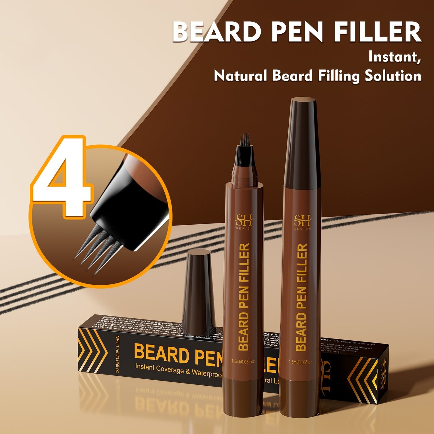 Men’s Beard & Eyebrow Filler – Waterproof