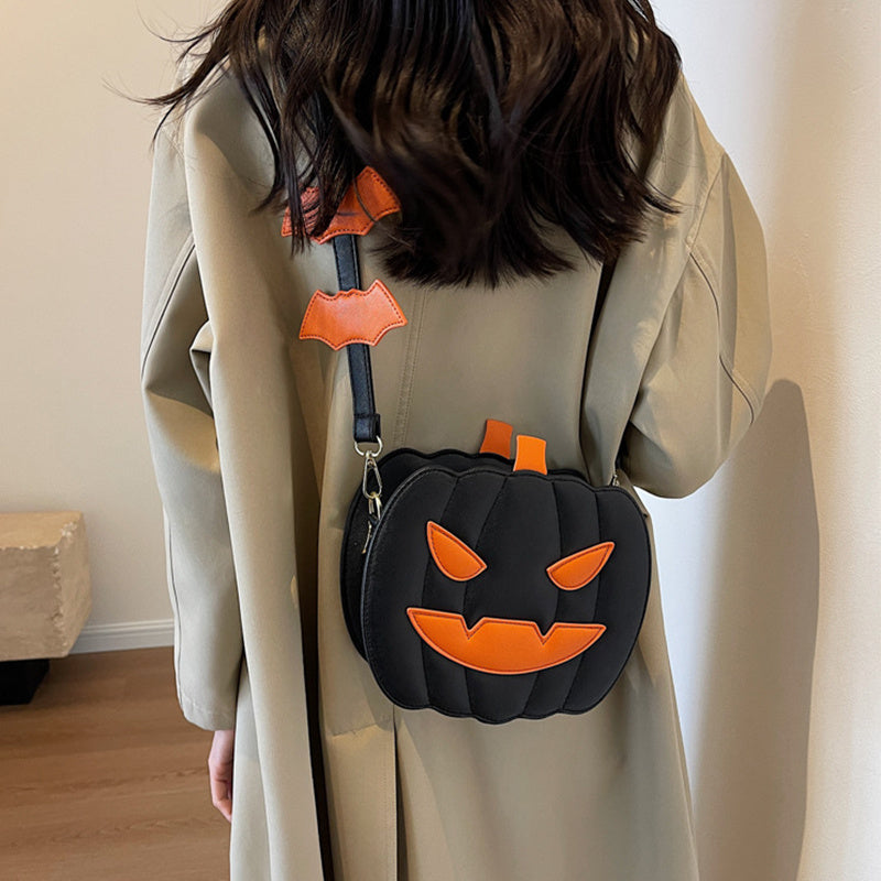 Funny Pumpkin Halloween Shoulder Bag
