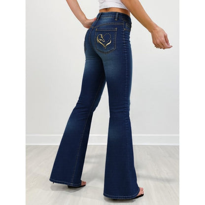 Women’s High-Waist Wide-Leg Vintage Wash Jeans