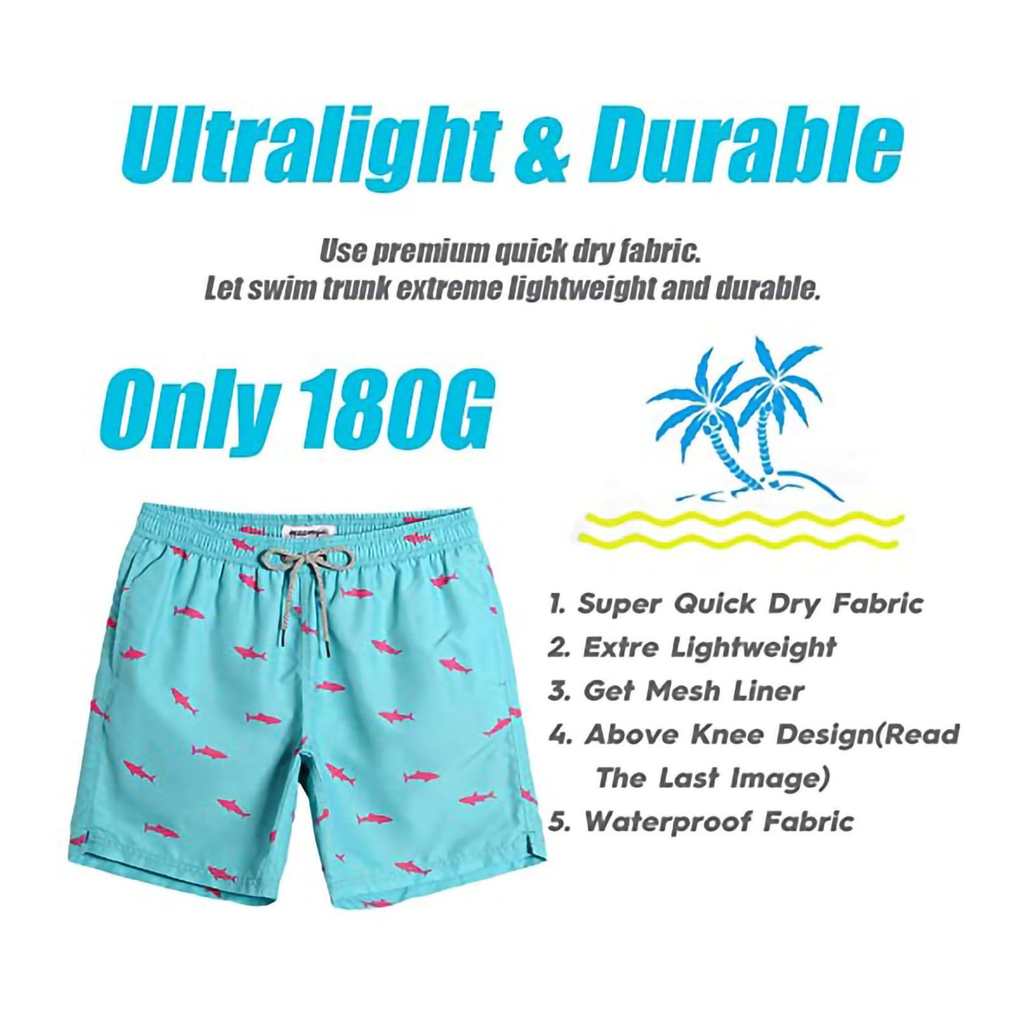 Men’s Casual Beach Swim Shorts