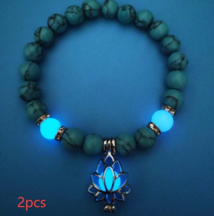 Luminous Lotus Natural Stone Healing Bracelet
