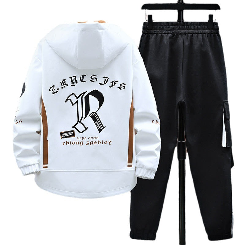 Men’s Fall Jacket & Trousers Leisure Set – Casual Outfit
