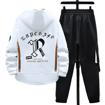 Men’s Fall Jacket & Trousers Leisure Set – Casual Outfit