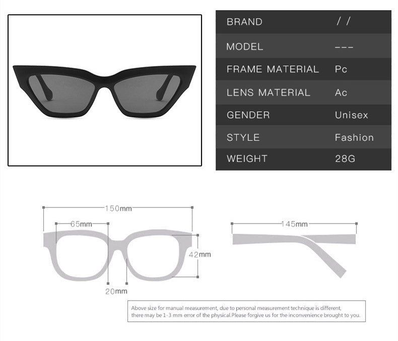 Chain Leg Cat Eye Sunglasses – Trendy Women’s Shades