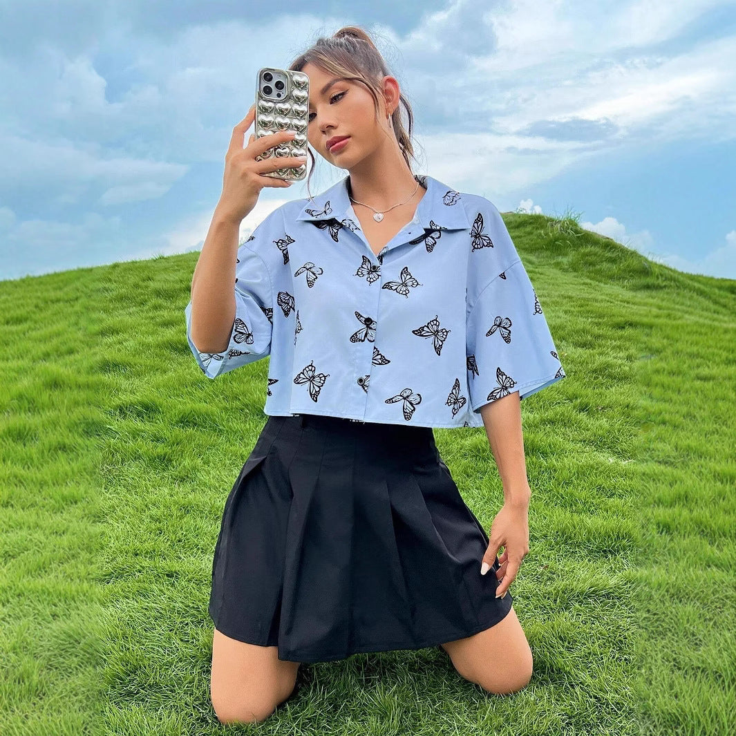 Women’s Butterfly Print Shirt