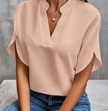 Women’s Summer V-Neck Chiffon Shirt