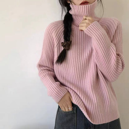 Women’s Shiny Soft Turtleneck Sweater