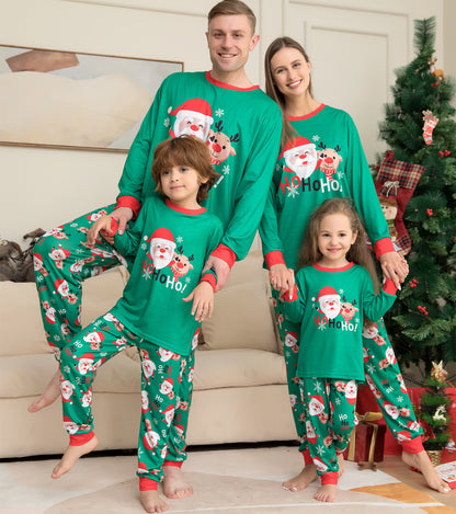 "Family Christmas Pajamas Set Matching Santa Claus Print Sleepwear"