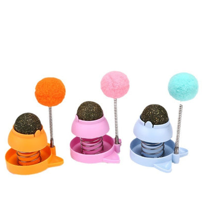 Lucky Cat Licking Mint Ball – Hairball Relief, Teeth Cleaning & Boredom Relief Cat Toy