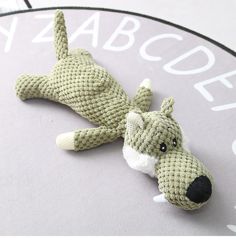 Plush Puppy Chew Toy with Squeaker for Small Dogs