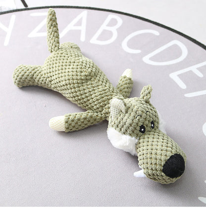 Plush Puppy Chew Toy with Squeaker for Small Dogs
