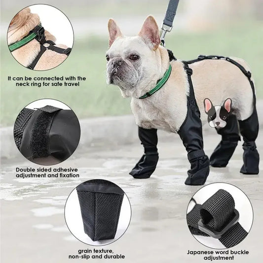 Waterproof Dog Shoes – Adjustable Breathable Pet Boots for Outdoor Walking