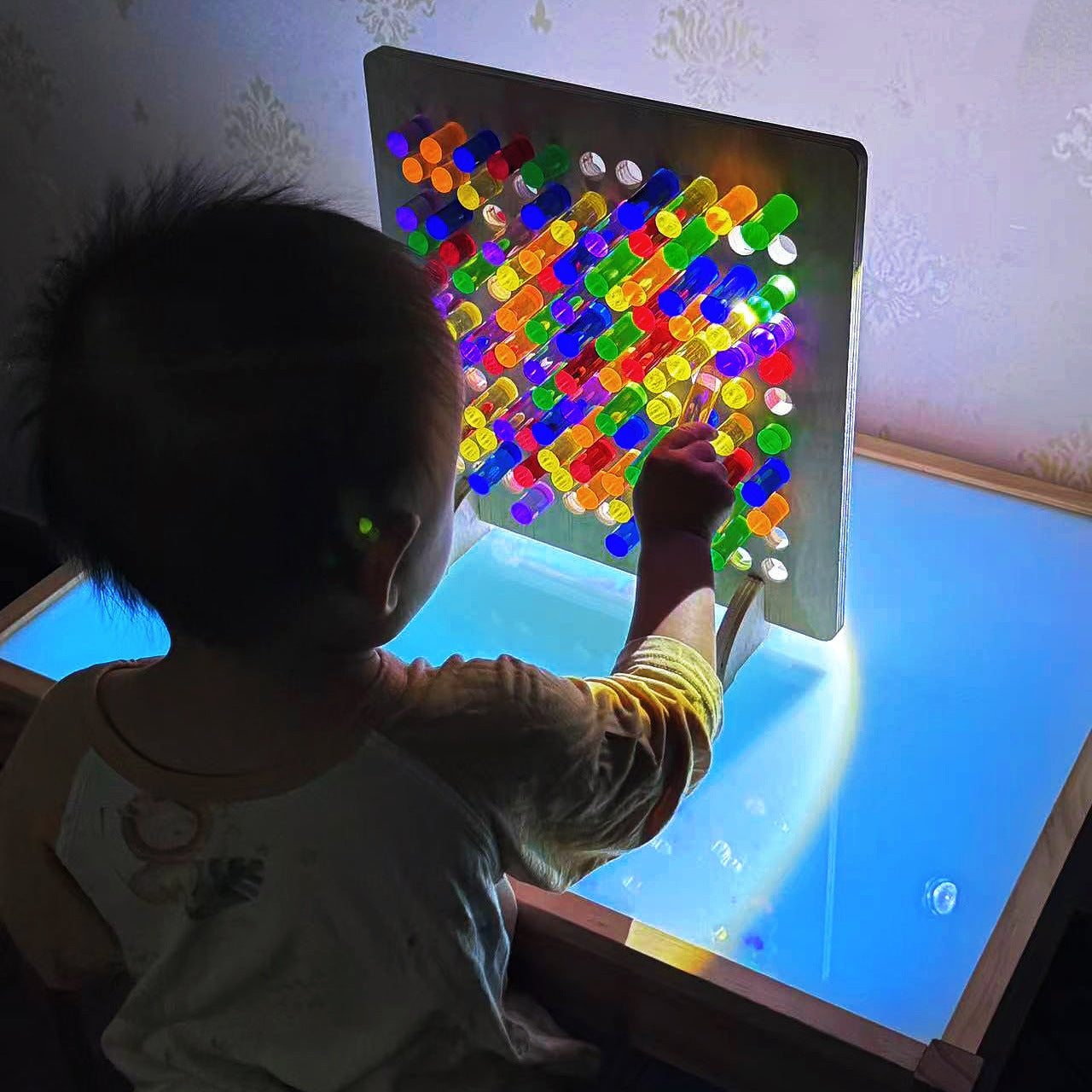 Montessori Early Childhood Education Rainbow Wire-wrap Board Pixel Art Educational Toys