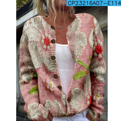 Women’s 3D Printed Knit Cardigan