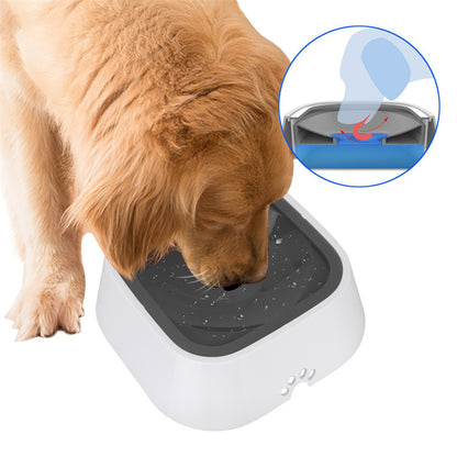 1.5L Cat & Dog Water Bowl – Anti-Overflow Slow Feeder & Floating Pet Fountain, ABS & PP Materials